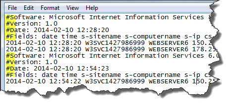 TextFieldParser Standard Log File