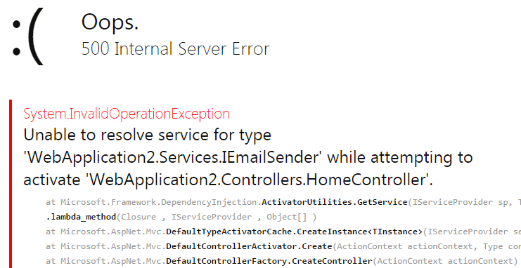 MVC Core  and EF 7