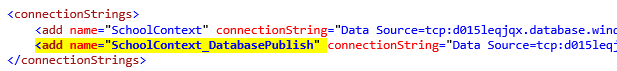 Database_Publish connection string