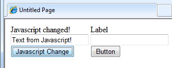 Javascript change to label