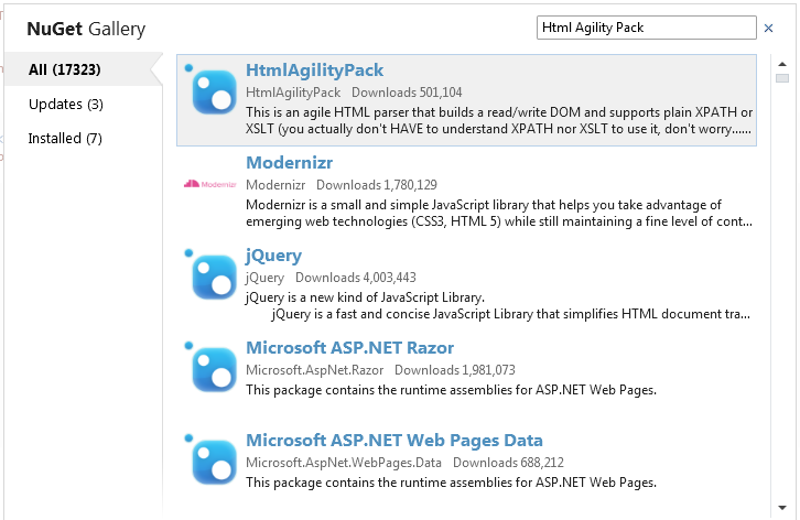 Html Agility Pack