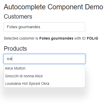 Reusable Autocomplete Component